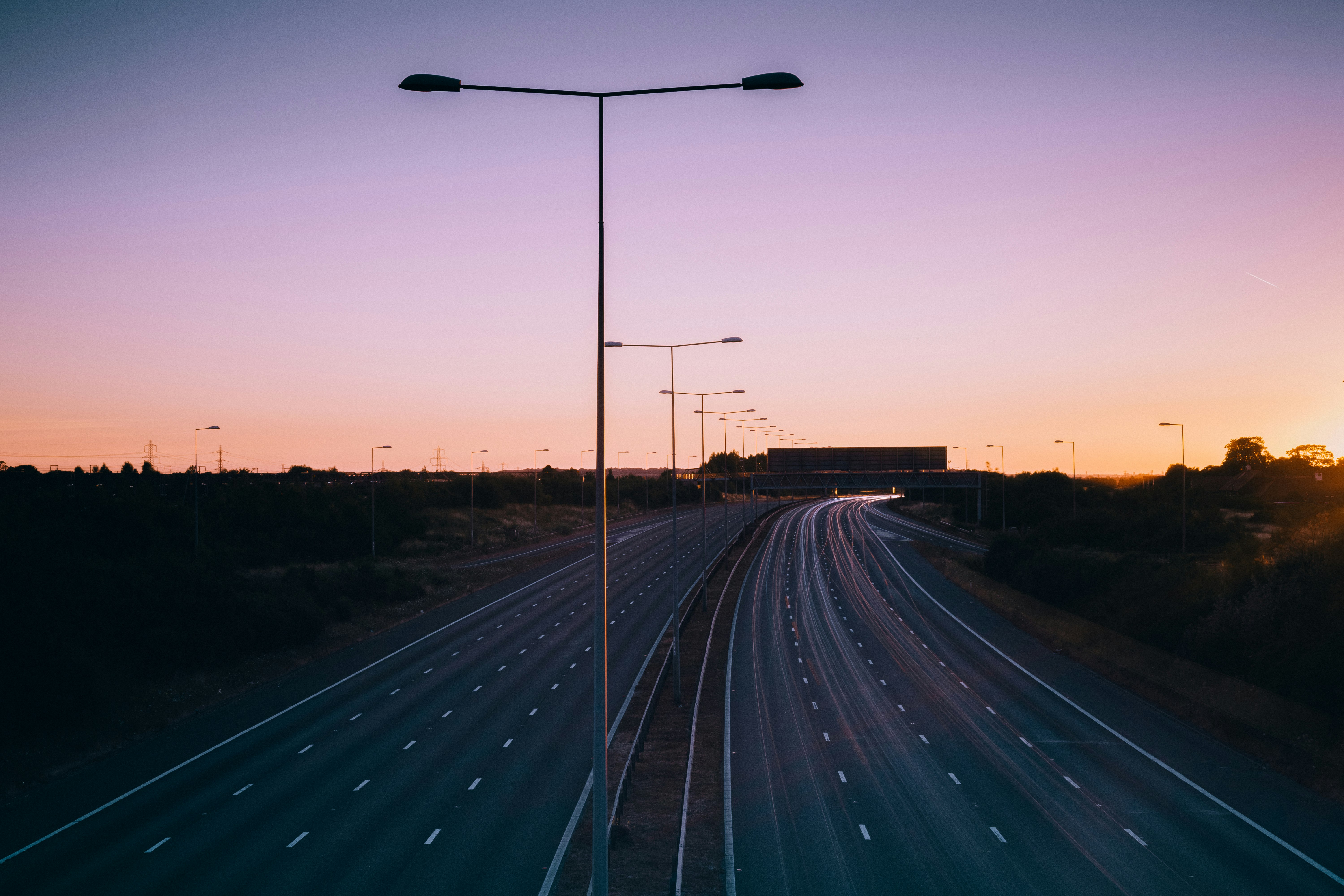 empty road beside utility post